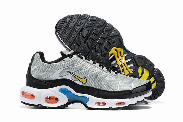 Nike Air Max Plus Tn Men's Running Shoes Silver Black-10 - Click Image to Close